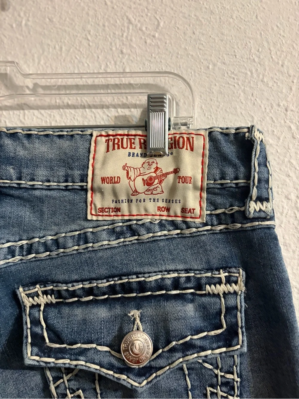 True Religion Men's Skinny Jeans in Medium Blue Wash
